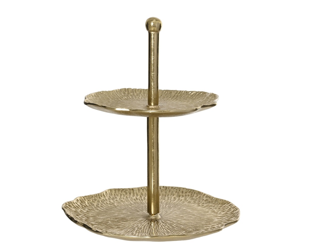 ***ETAGERE ALUMINIUM GOLD dia38.00-H43.00cm
