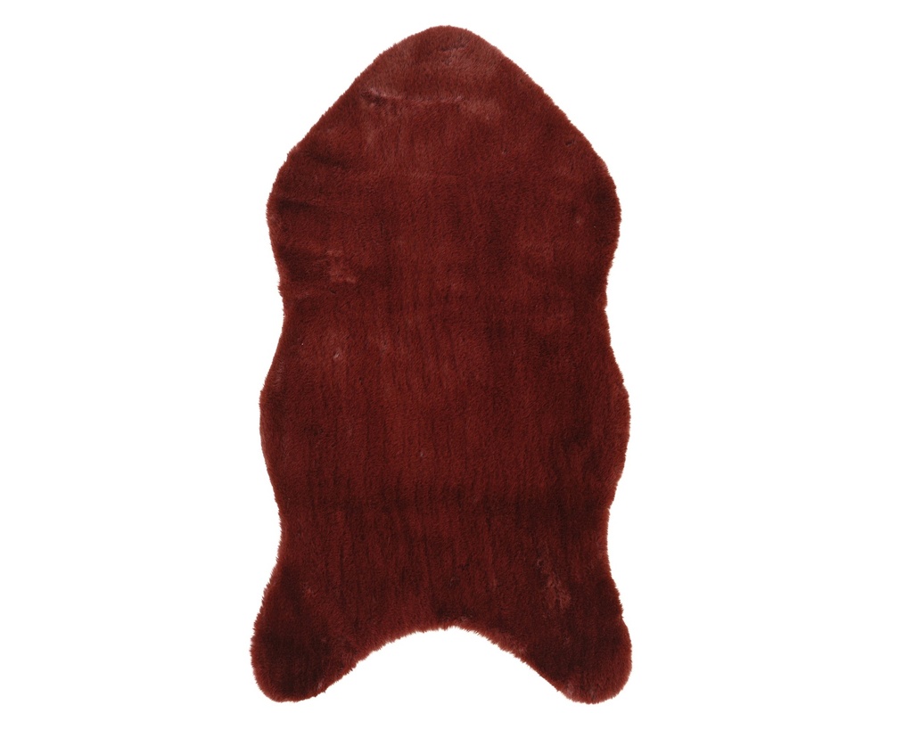 ***RUG FAUX FUR MAROON L90.00-W50.00-H1.00cm