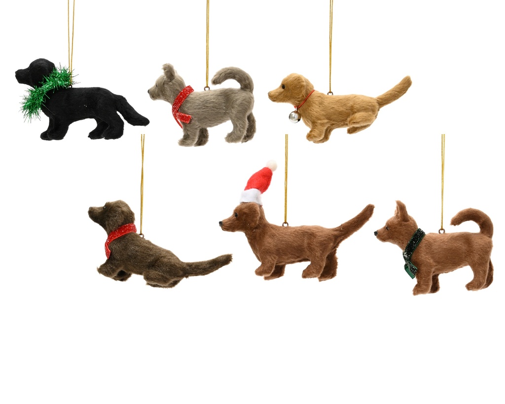 ***DOG PLASTIC RED/GOLD HANGER- GOLDEN HANGER ASSORTED L11.50-W3.50-H6.00cm