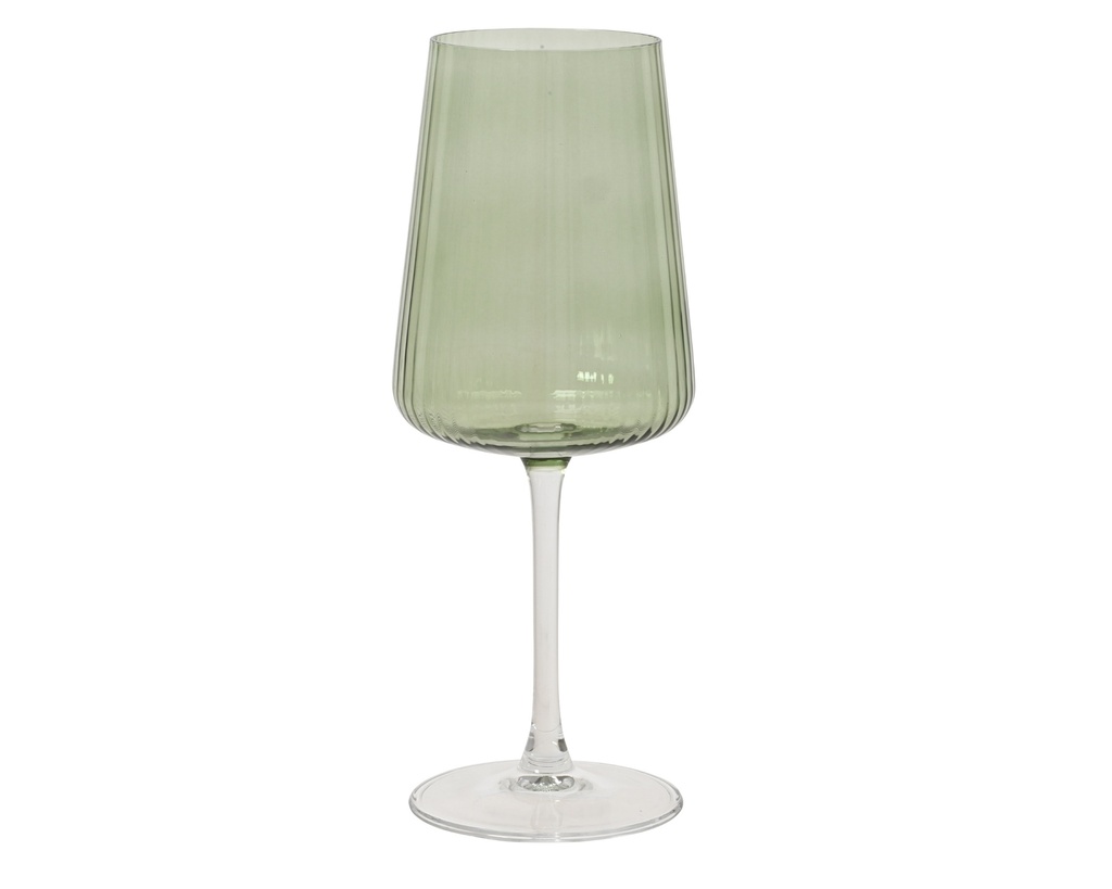 ***WINE GLASS GLASS GREEN dia9.10-H23.70cm