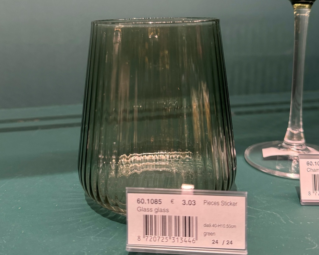 ***GLASS GLASS GREEN dia9.40-H10.50cm