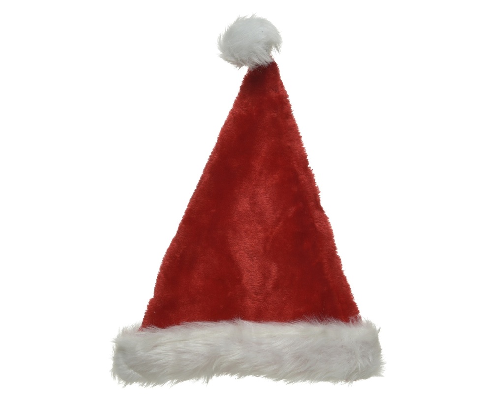***SANTA HAT POLYESTER RED L29.00-W31.00-H5.00cm