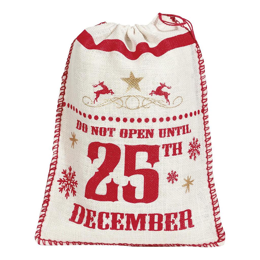 SACO JUTA 25 DECEMBER CM 38X50 WHITE