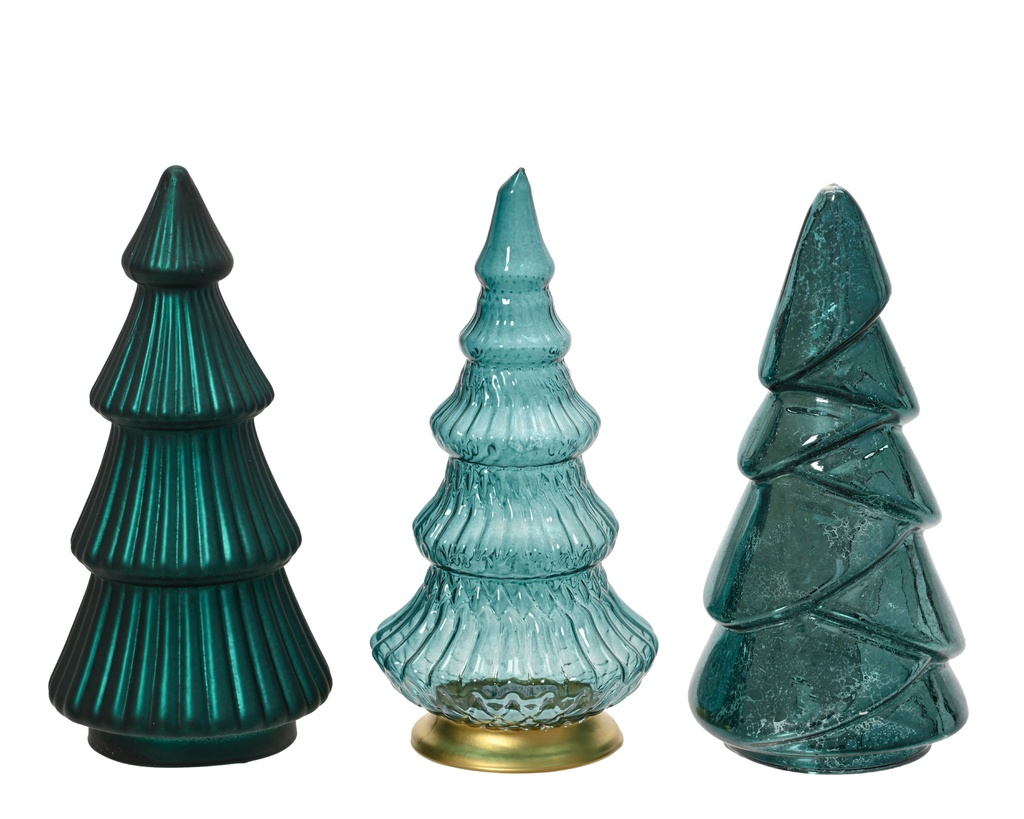 ***TREE GLASS EMERALD dia8.50-H17.50cm