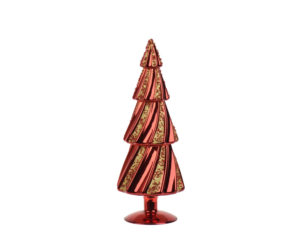 ***TREE GLASS RED dia12.00-H31.50cm