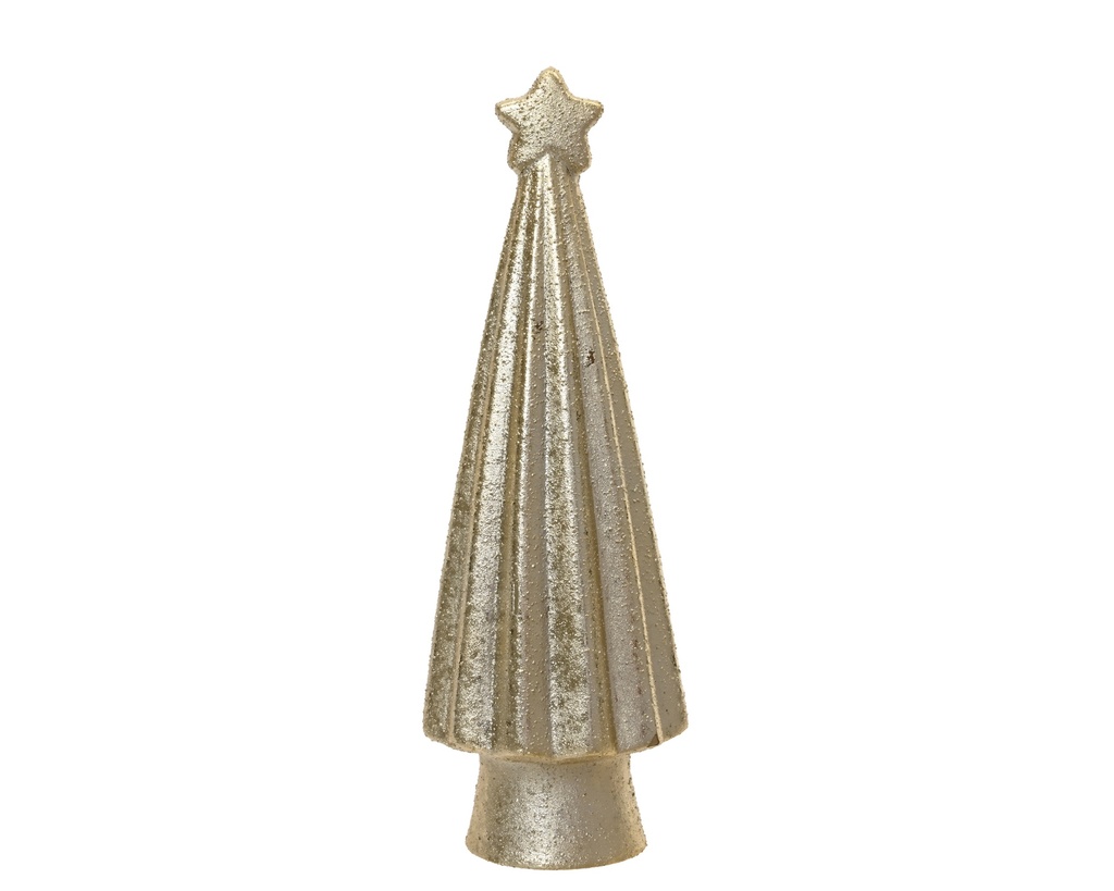 ***TREE STONEWARE CHAMPAGNE GOLD dia7.10-H15.30cm