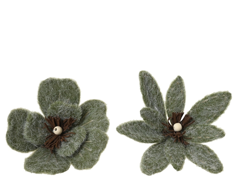 ***FLOWER POLYESTER ROSEMARY GREEN dia20.00cm