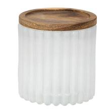 VASETTO VETRO TAPPO LEGNO Ø7,5XH7,8 WHITE
