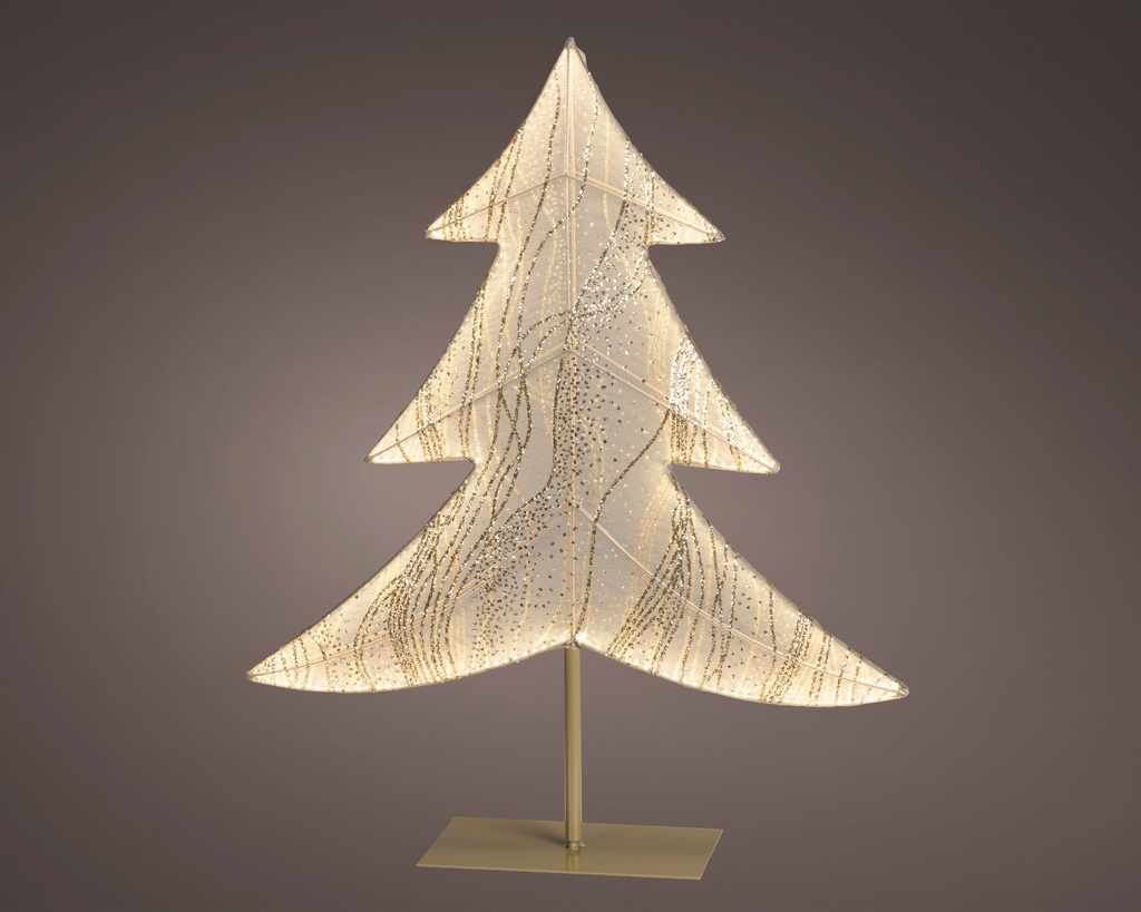 ARBOLITO CON LUZ DE TELA TRANSLUCIDA - APTO PARA INTERIORES - WARM WHITE L13.00-W54.00-H65.00cm-260LEDS