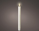 ***LED WICK DINNER CANDLE BO INDO WHITE/WARM WHITE dia2.20-H24.50cm-1L