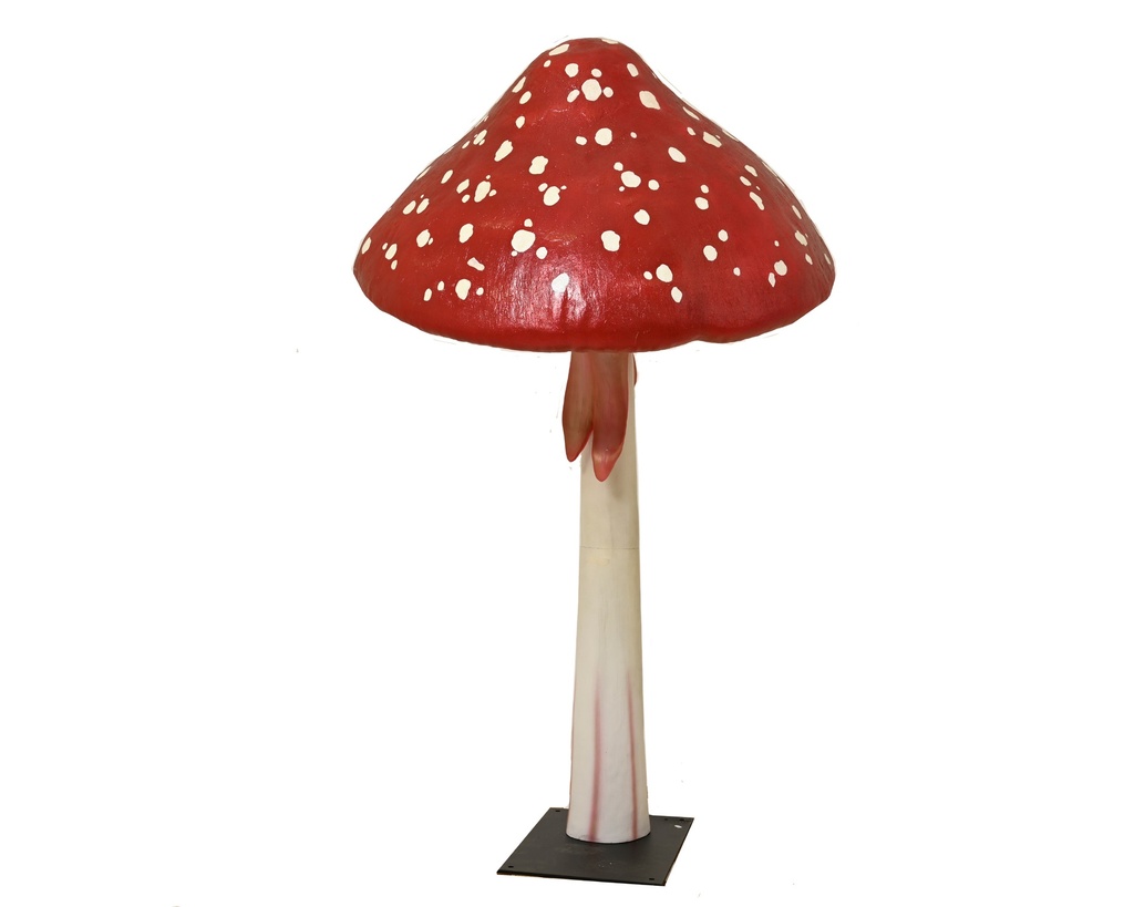***MUSHROOM POLY FIBRE RED/COLOUR(S) L117.00-W104.00-H34.00cm /L67.00-W47.00-H80.00cm