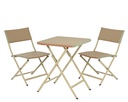 ***MONTPELLIER SET WICKER ORANGE/COLOUR(S) L58-W58-H70cm