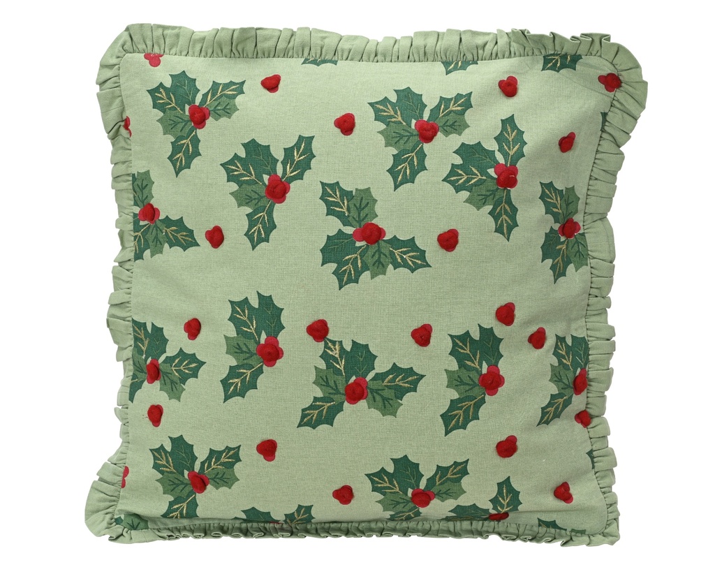 COJIN DE ALGODON - BAYAS GREEN/COLOUR(S) L45.00-W45.00-H10.00cm