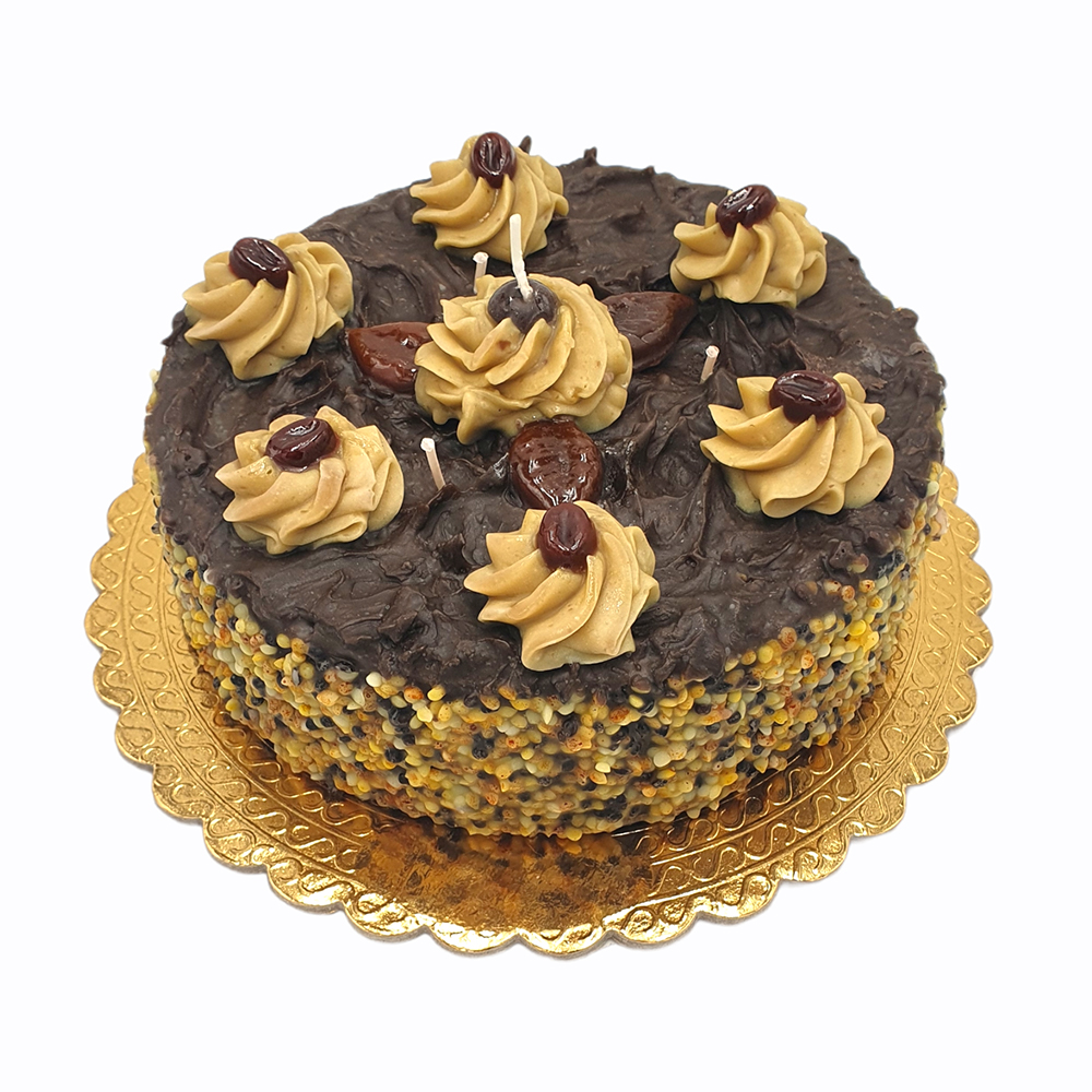 VELA CERA TORTA PICC.CAFFE 19X7CM