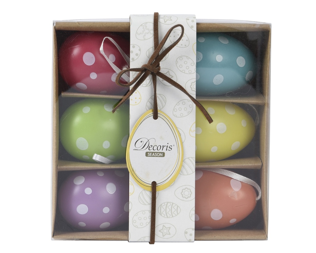 ***EGG POLYSTYRENE W DOT DESIGN MIX ASSORTED D.4cm x H.6cm
