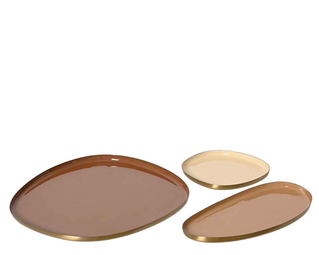 ***PLATE IRON WITH ENAMEL BROWN L.25cm x W.24cm x H.1cm