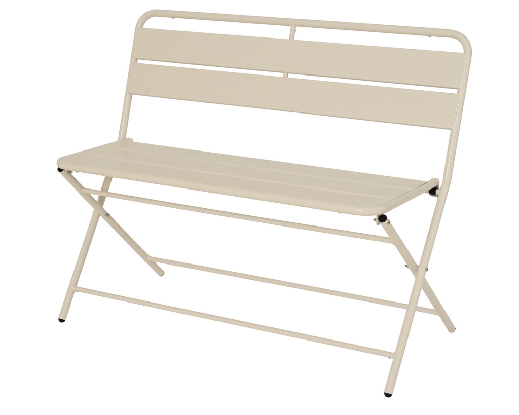 ***BENCH HELSINGBORG STEEL OUTDOOR OFF-WHITE L.100cm x W.48.5cm x H.80cm