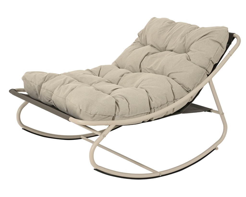 ***ROCKING CHAIR BOGOTÁ STEEL OUTDOOR GREY L.111cm x W.77cm x H.68.5cm