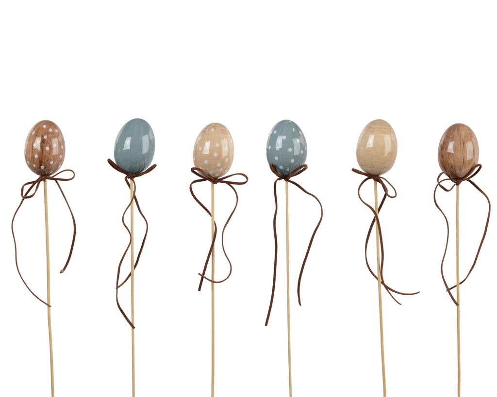 ***EGG FOAM EGG HIGH GLOSS ON PICK 6ASS ASSORTED D.4cm x H.6cm