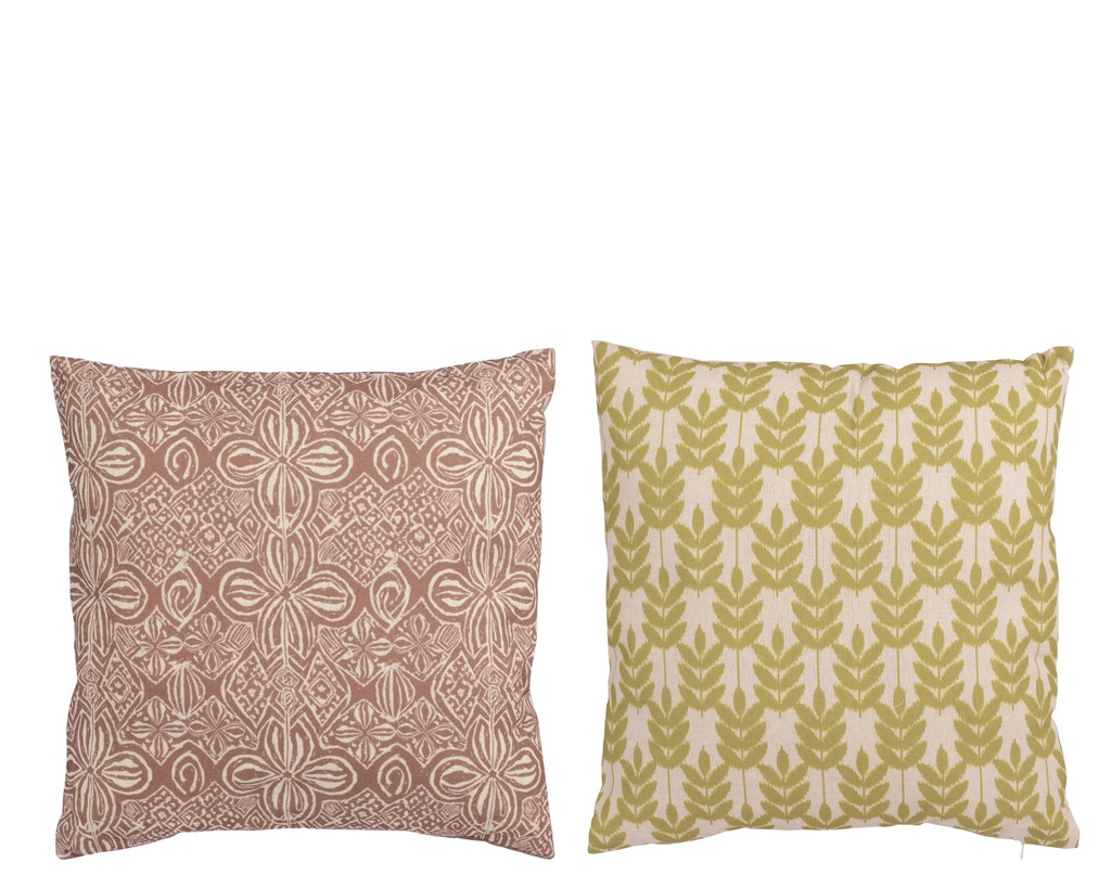 ***CUSHION POLYESTER COTTON PRINTING 2ASS OUTDOOR MULTI L.45cm x W.45cm x H.8cm