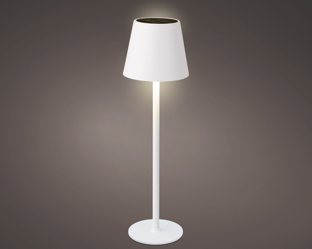 ***SOLAR TABLE LIGHT IRON STEADY WHITE/WARM WHITE/COOL WHITE D.11cm x H.37cm