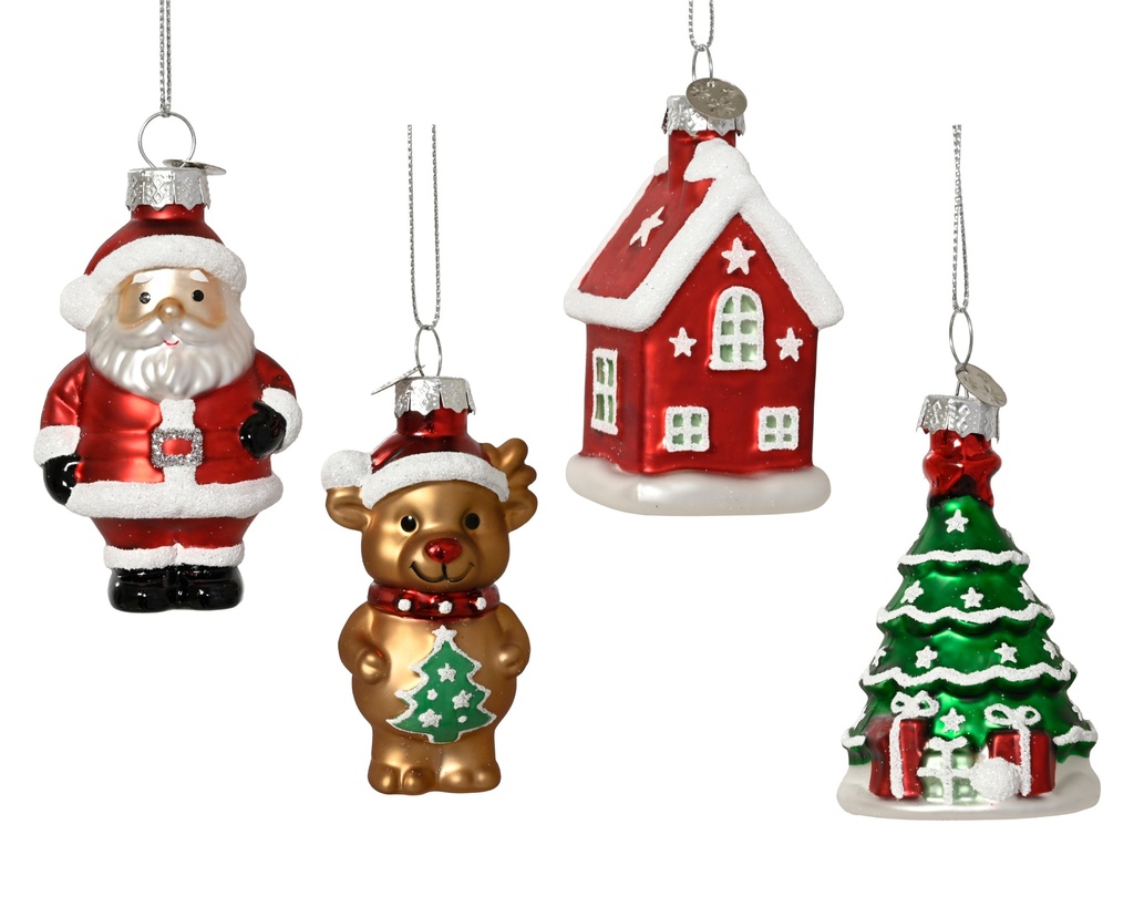 ***FIGURE GLASS ASSORTED L5.10-W5.10-H8.90cm