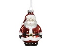 ***SANTA GLASS CHRISTMAS RED L7.30-W6.20-H11.60cm