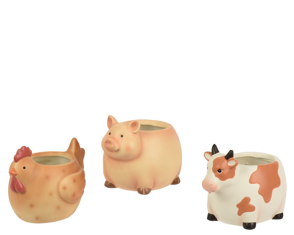 ***PLANTER TERRACOTTA MATT 3ASS ASSORTED L.10cm x W.15.5cm x H.12cm