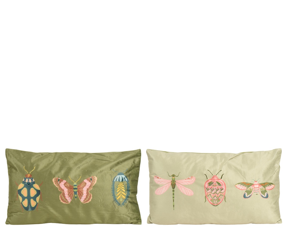 ***CUSHION POLYESTER VELVET RECTANGLE PRINTING+EMBROIDERY 2ASS ASSORTED L.30cm x W.50cm x H.8cm
