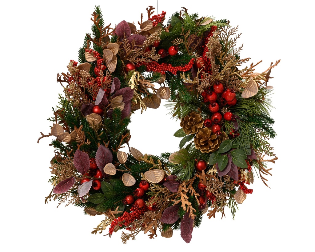 ***WREATH GREEN/MULTI dia60.00-H13.00cm