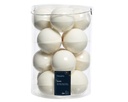 ***BAUBLES GLASS WOOL WHITE dia8.00cm