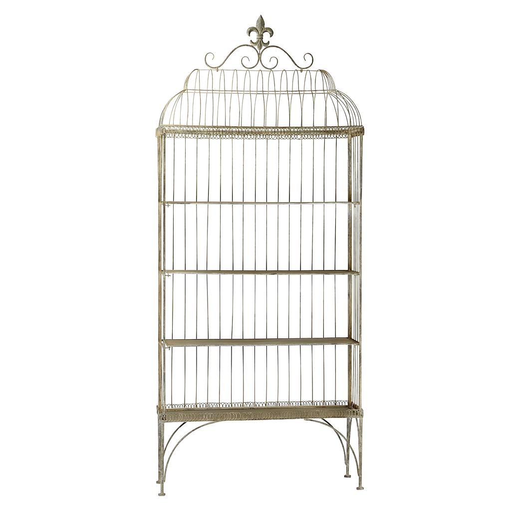 ESTANTERIA METAL-GRIS ENVEJECIDO- 87X36X207CM