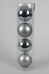 BOLA PLAS CROMO 100MM BRI/MAT S/4