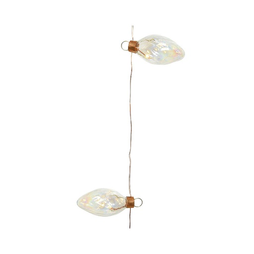 GUIRLANDE EN VERRE IRIDESCENT - 265CM - 20 LED/CHA/BAT/6H