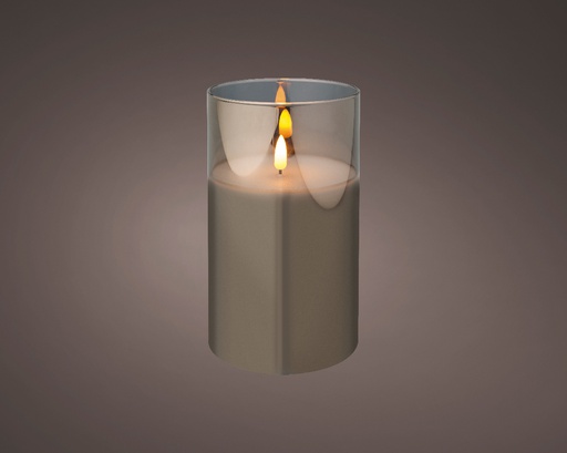 LED WAX CANDLE IN GLASS IND BO DIA10-H17.50CM-1L