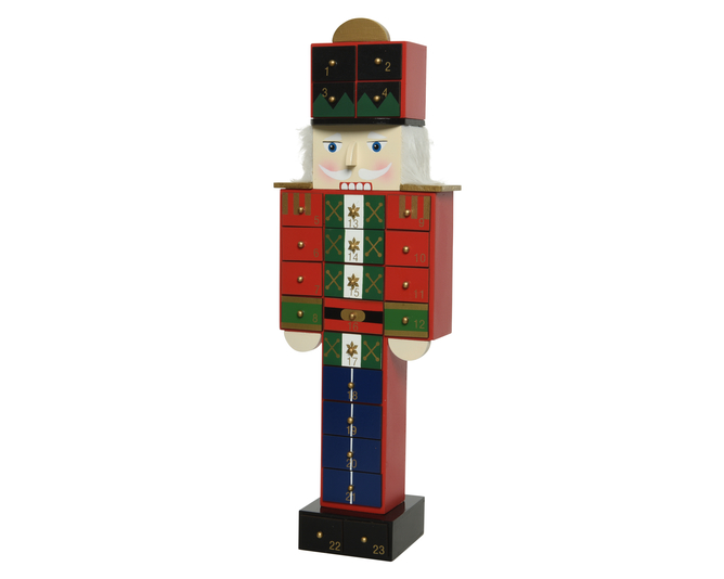 MDF ADVENT CALENDAR NUTCRACKER L15.50-W9.50-H47CM