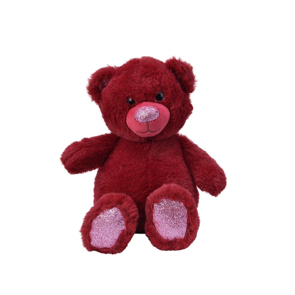 OURS PELUCHE ROUGE 35CM