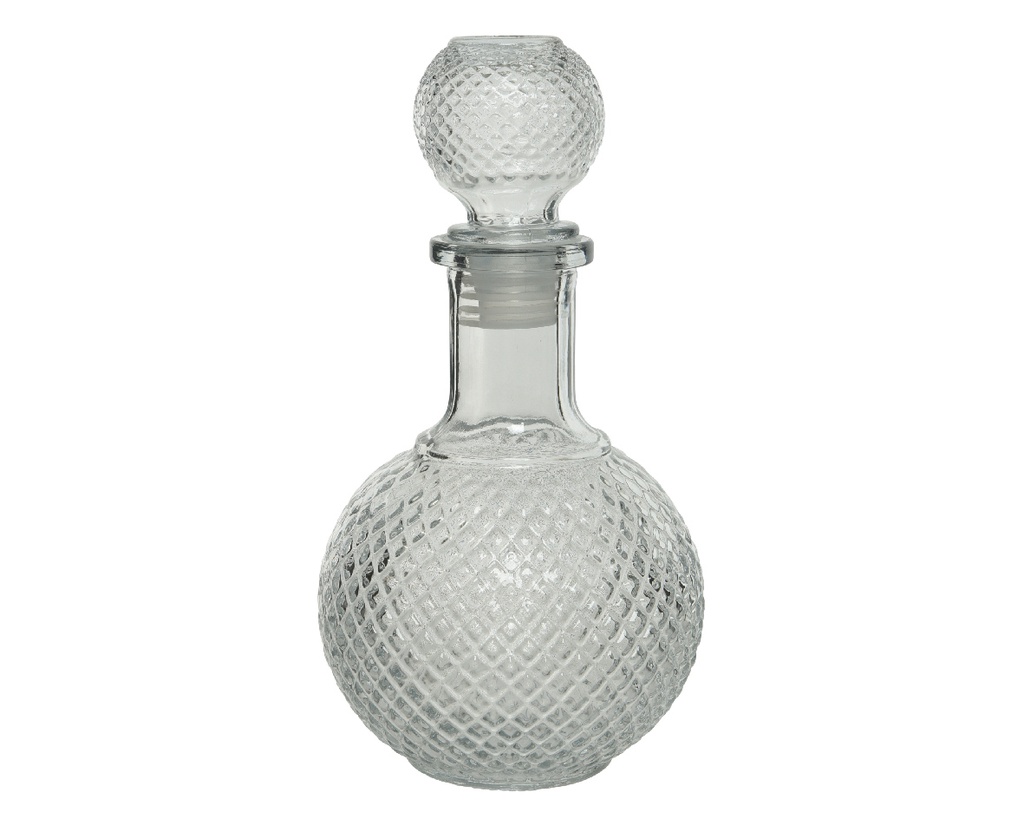 GL BOTTLE ROUND W STRUCTURE DIA10.50-H20.50CM