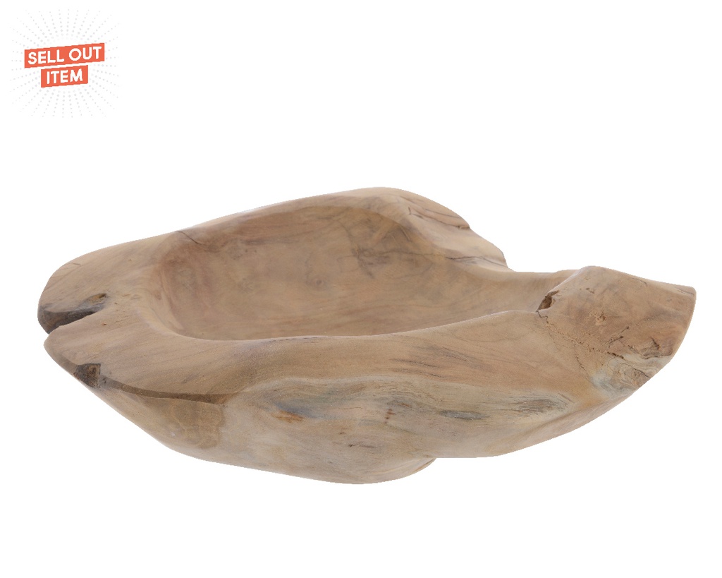 BOL MADERA DE TEKA-FOOD SAFE-30CM