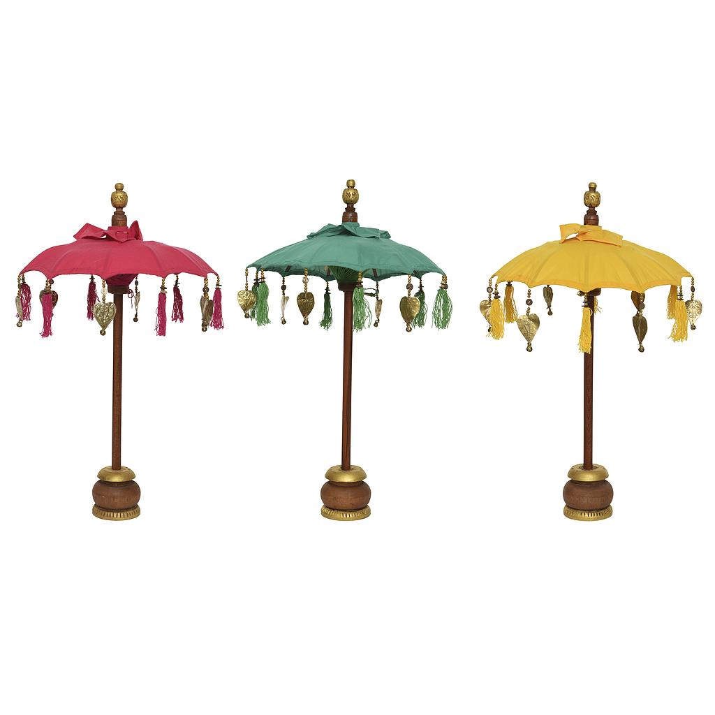 PARASOL DE MESA ALGODÓN-40X66CM-3 COLORES DIFERENTES-PRECIO UNIDAD