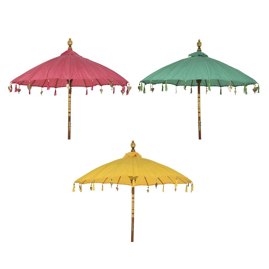 PARASOL ALGODÓN EXTERIOR-200X230CM-VERDE