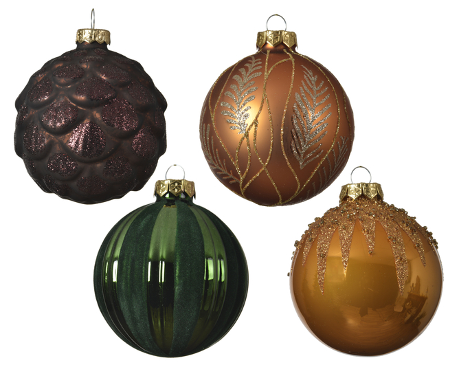 BOLA CRIS GAMA CAMEL/VERDE - 8 CM - 4 DISEÑOS - PRECIO UD