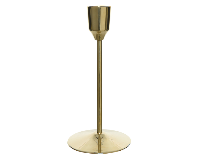 CANDELABRO LATÓN DORADO - 16CM