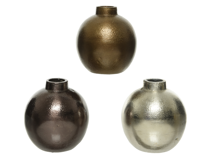 JARRONES ALUMINIO - 11CM - 3 COLORES - PRECIO UD