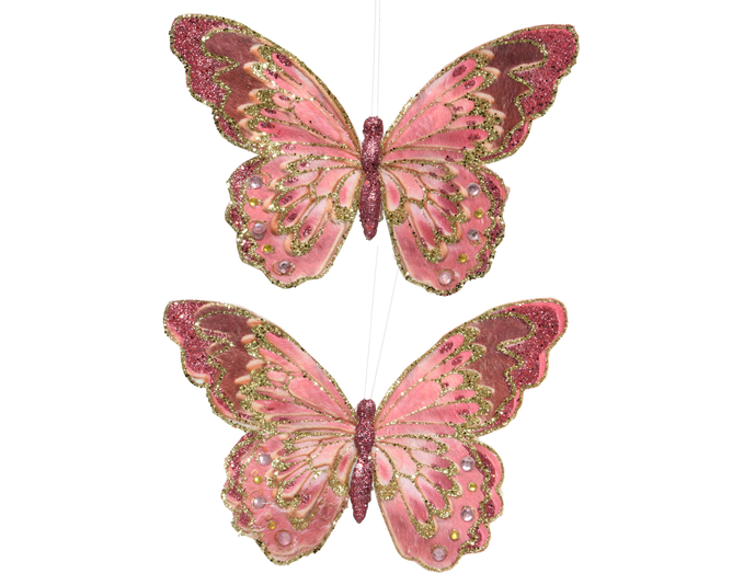 MARIPOSA TELA - 12CM - SET DE DOS