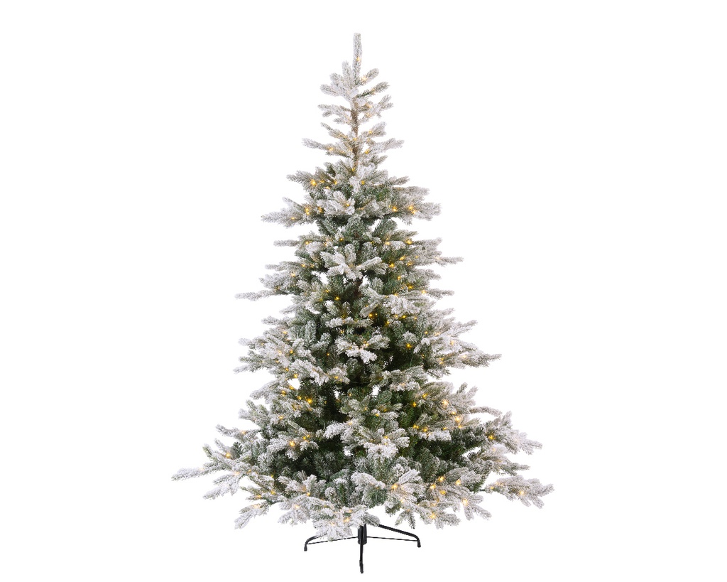 ABETO GRANDIS NEVADO CON LUZ VERDE/BLANCO/CALIDA dia111.00-H150.00cm-250L