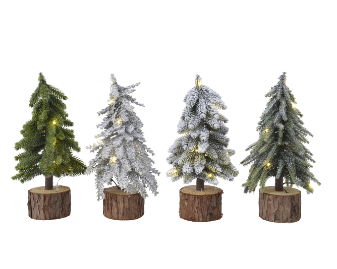 MINI TREE ASSORTED BO PRELIT DIA15-H37CM-15L