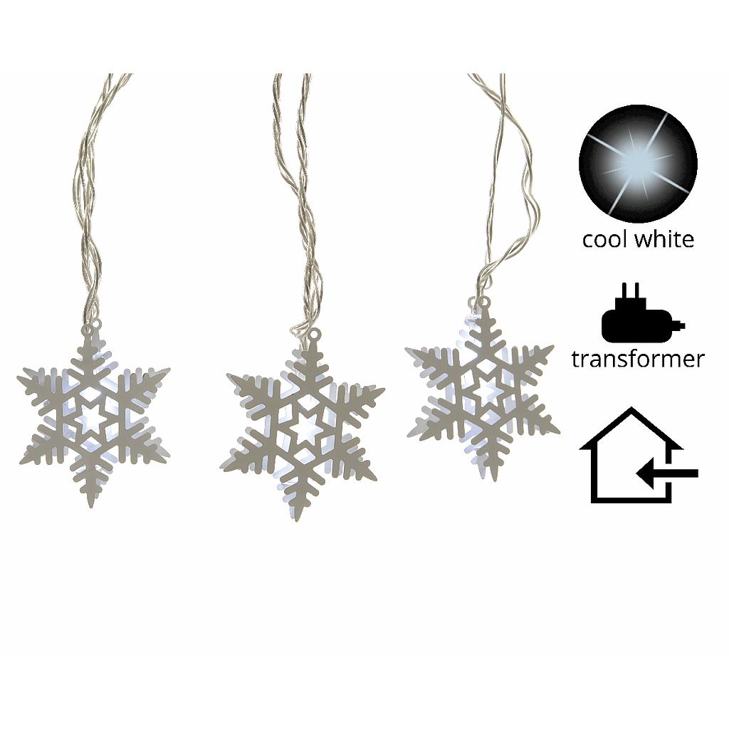 GUIRLANDE D'ETOILES EN METAL - 5,7M - 20 LED/FRI/INT