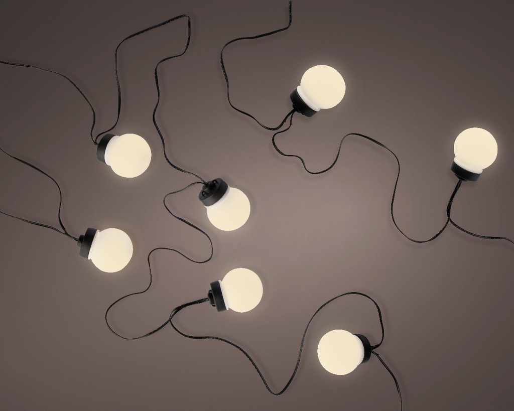 ILUMINACION JARDIN/PARTYLIGHTS - BOMBILLA TRANSLUCIDA - 10M 20 BOMBILLAS