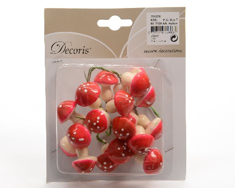 SETAS PICK, 2,5CM ROJO 20 UD